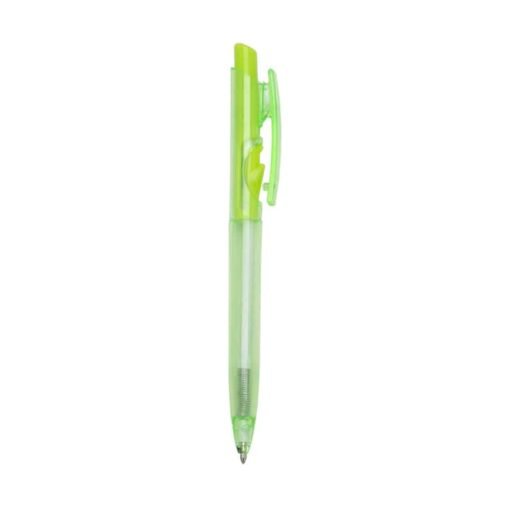 CANETA PLÁSTICA FLUORESCENTE SPX-01097F NA COR BRANCO