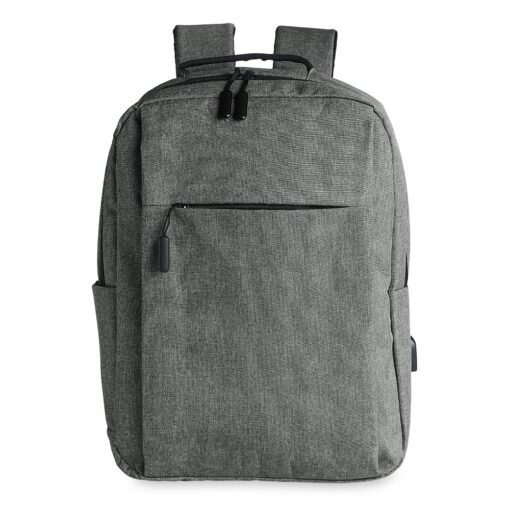 MOCHILA DE NYLON USB 21L SPX-01320C NA COR PRATA OU CINZA