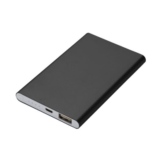 POWER BANK METAL COM INDICADOR LED SPX-P@02012 NA COR PRETO