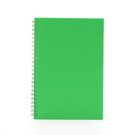 CADERNO A5 PLÁSTICO SPX-05071 NA COR VERDE