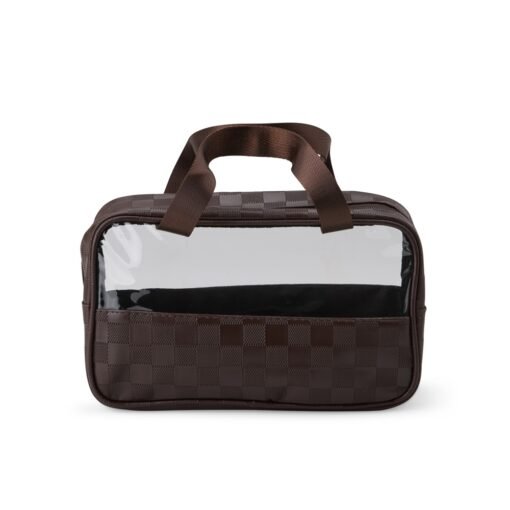 NECESSAIRE PVC IMPERMEÁVEL SPX-18812 NA COR MARROM